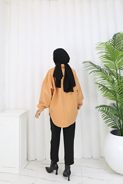 MİSS M.A.T FASHİON Pon Pon Bucket Fabric Standard Size Shirt Jacket