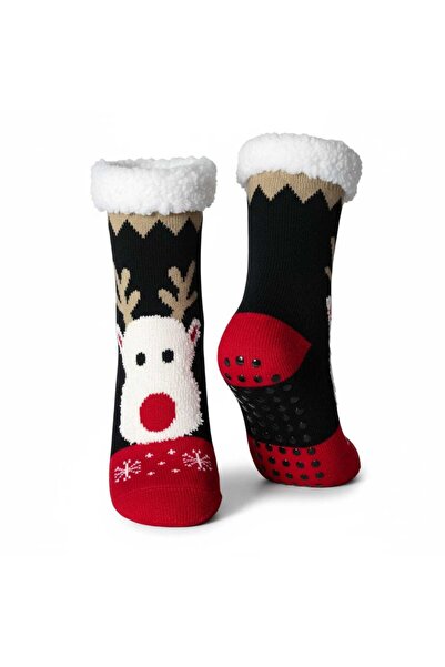Aware Time Новогодишни чорапи с подплата от флис и неплъзгаща се подметка до коляното