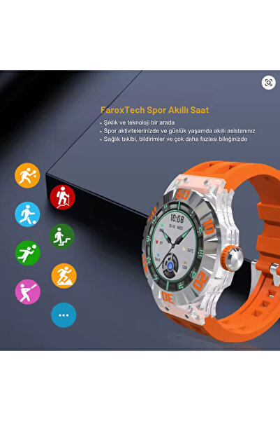 FaroxTech Akıllı Spor Saat – IP67 Suya Dayanıklı, Sağlık Takibi, Bluetooth Arama, Uzun Pil Ömrü