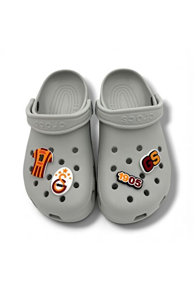 Crocs Terlik Süsü ve Aksesuarı – Jibbitz 3D Sarı Kırmızı Hagi 10 No Formalı 5 Yıldızlı Set Logo Aksesuar