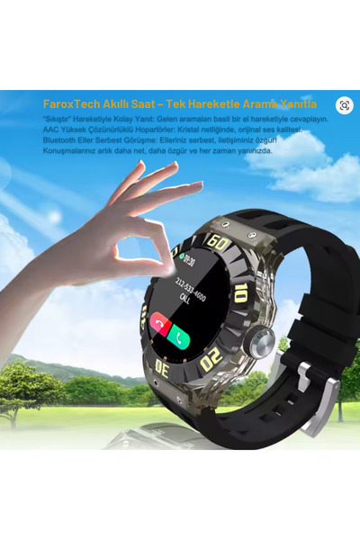 FaroxTech Akıllı Spor Saat – IP67 Suya Dayanıklı, Sağlık Takibi, Bluetooth Ar...