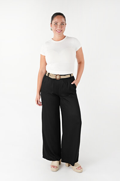 Guzella Thin Viscose Pants with Elastic Waist