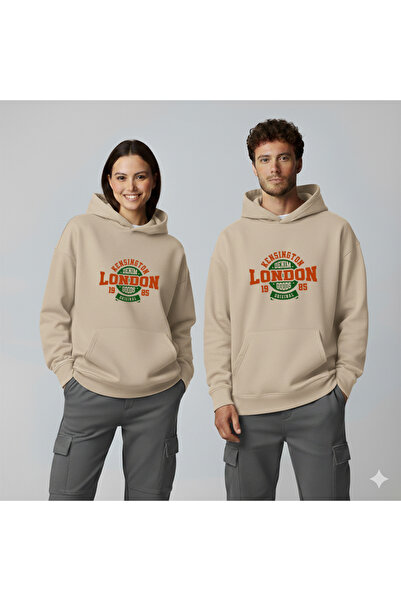 LORVEX Unisex London print Oversize kroj dukserica