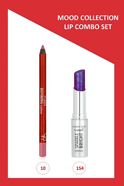 Golden Rose Mood Lip Combo Set - Defining Dudak Kalemi No:10 - Sparkle Bright...