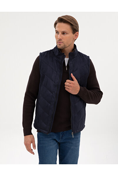 Pierre Cardin Lacivert Suni Deri Yelek 50318040-200