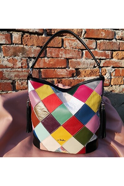 MCLEATHER.RO Geantă din piele – MC 11 Multicoloră