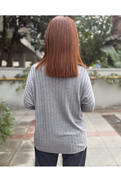 DenizEge Ιταλικό κολιέ με κορδόνια πλεκτό γκρι