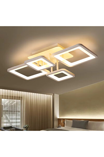 Alessandro DESIGN Lampă de tavan LED cu telecomandă, 85W, design modern cu pă...