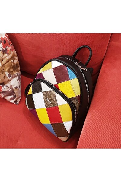 MCLEATHER.RO Leather Backpack MC 32 – Andra Multicolor