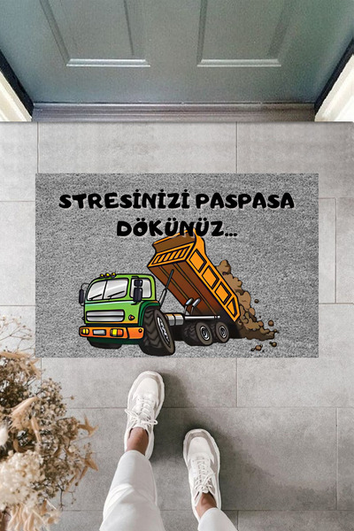 Dormot Modern Paspas -ŞİRİN KAMYON STRESİNİZİ DÖKÜNÜZ - Özel Tasarım Kapı Önü Paspası 40