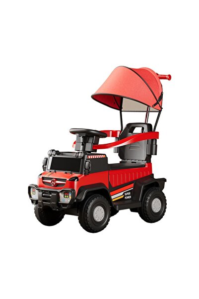dalip Electric Ride-On Car, Remote Control, Detachable Handle, LED Lights & Music, Red