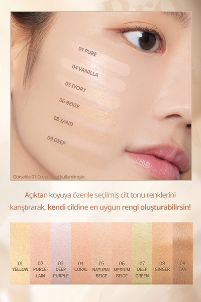 dasique Çok Amaçlı Kullanıma Uygun Kremsi Kapatıcı Paleti Pro Concealer Palette (#02 Medium Cover)