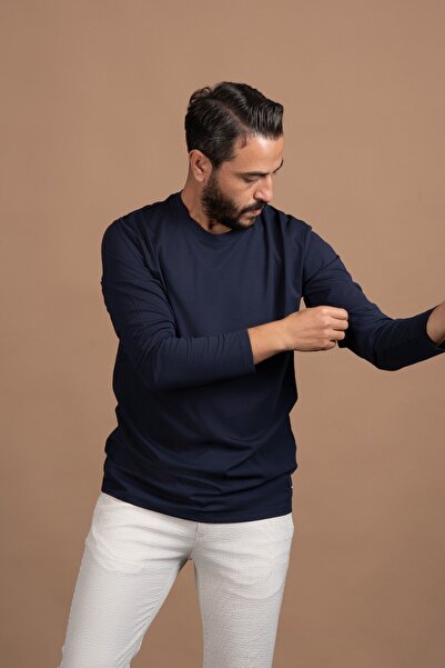 Paul Martin Regular Fit Crew Neck Rayon Fabric Full Lycra Long Sleeve Sweatshirt