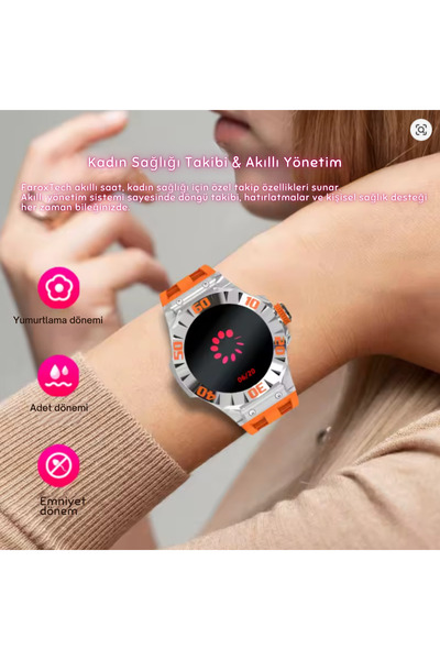 FaroxTech Akıllı Spor Saat – IP67 Suya Dayanıklı, Sağlık Takibi, Bluetooth Arama, Uzun Pil Ömrü