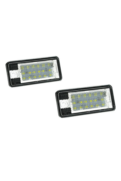MaxTech Set 2 lampi LED numar inmatriculare dedicate Audi A4 B6 B7 A3 A5 A6 A8 Q7 RS4, IP 67 impermeabil
