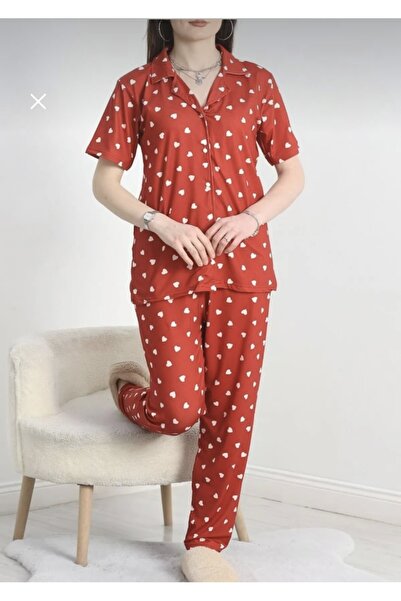 Clariss Red Heart Soft Fabric Pajama Set