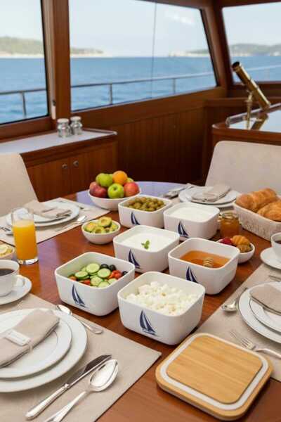 CEM HOME Set of Six Storage Containers with Natural Wooden Lid Lunch Box (6X400Ml)