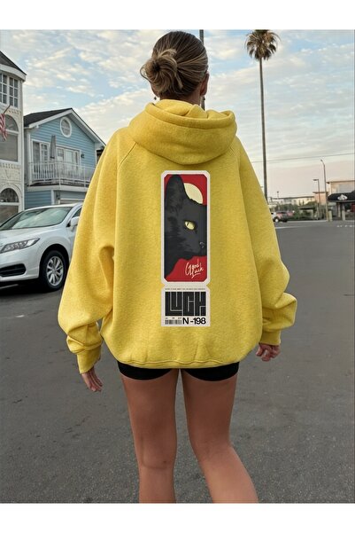ArtYus Φούτερ Unisex Cat Laugh Colorful Special με τύπωμα Cotton oversized με...