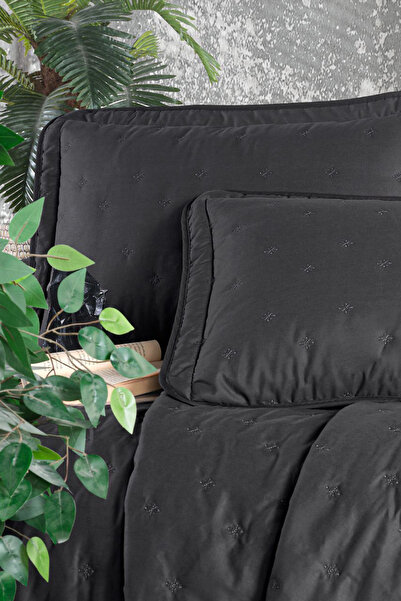 Clasy Aspendos Füme Tek Kişilik Microfiber Yatak Örtüsü
