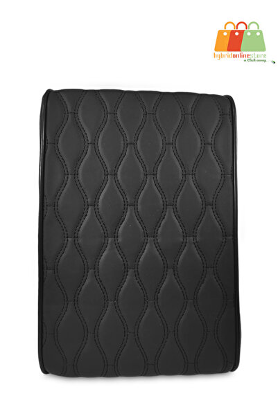 Generic Car Armrest Pad - Premium Quilted PU Leather Cushion - Memory Foam for Enhanced Comfort