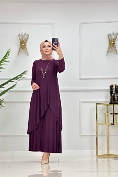 Enans Design Set din două piese cu fustă, pantaloni și tunica asimetrică Afra