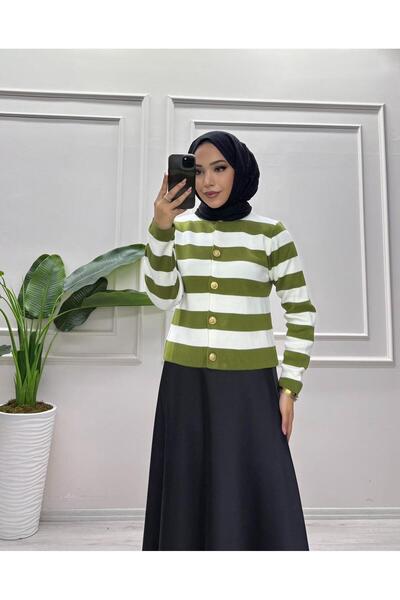 moda acar سترة مخططة قصيرة