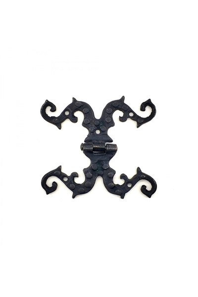 Epilons Antique Style Decorative Brass Ornate Hinge - 100X90 Mm, Oxide