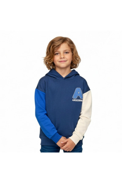 None K-D Kids Hoodie, 8-16Yrs, Navy Color Block