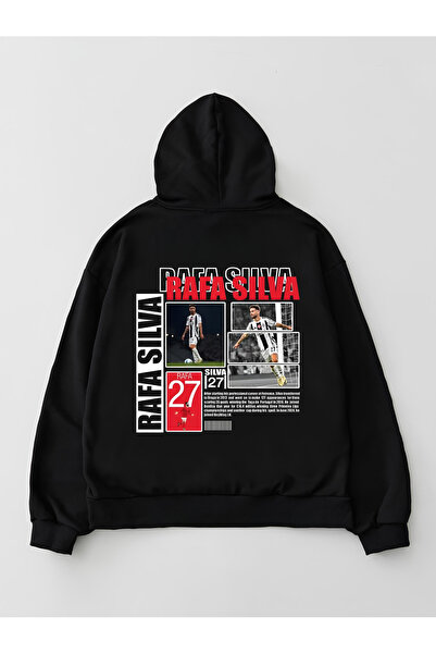 Edizen Unisex Oversize Rafa Silva Hoodie Premium %100 Pamuk Kapşonlu Sweatshirt
