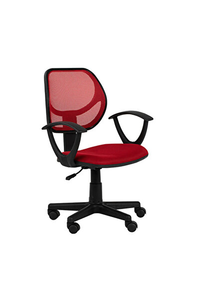 Altınkayaticaret KIRMIZI RENK FİLELİ OFİS SANDALYESİ BİLGİSAYAR MASASI SANDAL...