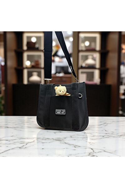 Gözde Mağazacılık Change Time Women's Hand and Shoulder Bag with Teddy Bear