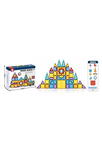 VALA Intelligent Magnetic Construction Set, VALA® DIAMOND MAGNETIC BLOCKS, 60 Pieces