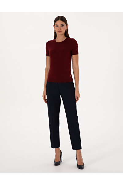 Pierre Cardin Vişne Slim Fit Triko Tişört 50316341-VR223
