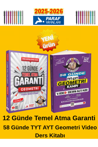 Fenomen Yayıncılık Güncel Paraf Geometri 12 Günde Garanti Temel Atma-Bıyıklı ...