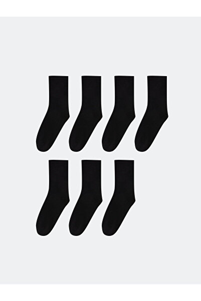 LC Waikiki Özmarka New Season Women's Plain Socks 7-Piece Set