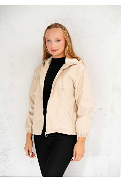 Azra Moda Style Trend Spring Hooded Jacket Women