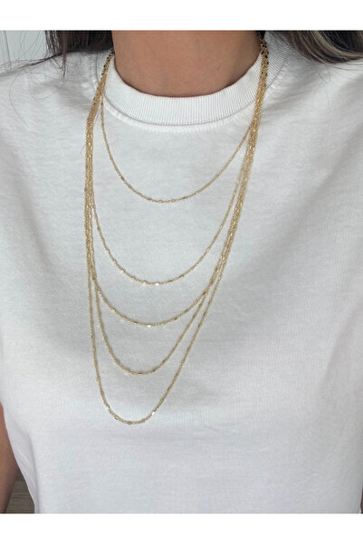 bijux by mrv 5 Row Chain Necklace