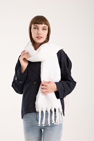 OX-RA Unisex Puffy Lightweight Scarf White