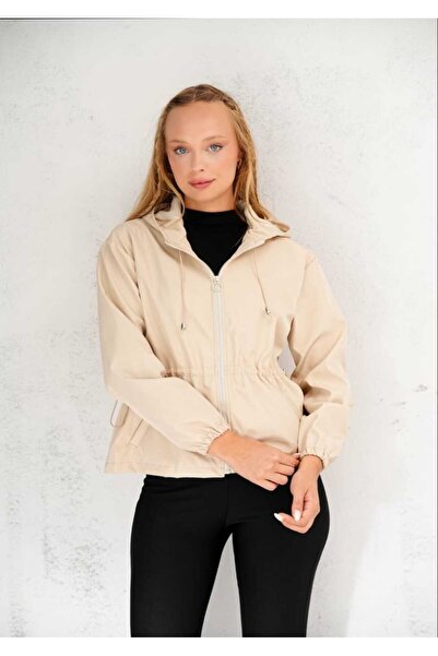 Azra Moda Style Trend Spring Hooded Jacket Women