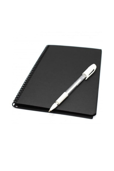 Nuasya A5 Black Page Spiral Bound Unlined Notebook (40 Sheets)
