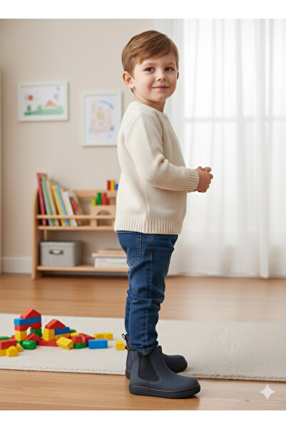 patik ayakkabı erkek çocuk tarz bot deri ortopedik