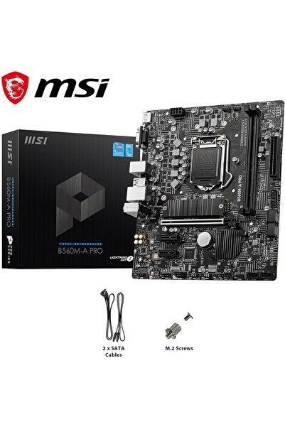 MSI لوحة أم للألعاب B560M-A PRO Micro-ATX من Intel Core من الجيل العاشر/الحادي عشر LGA 1200 DDR4 5200MHz M.2 S