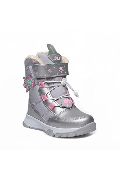 Demashoes Срібні чоботи з хутром для дівчаток