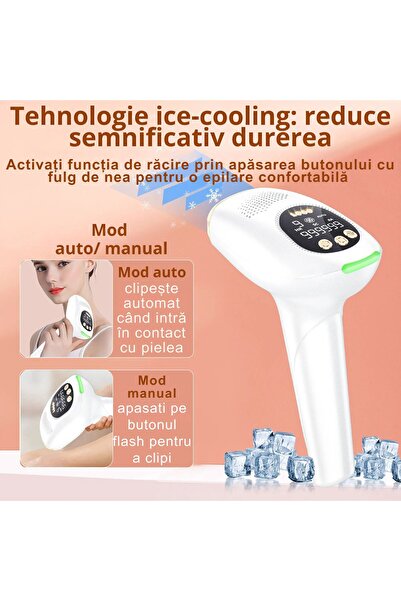 CZAY CZAY® Permanent Hair Removal IPL Epilator, 999,999 Pulses, Ice-Cooling Technology, 9 Levels, Ice-cooling