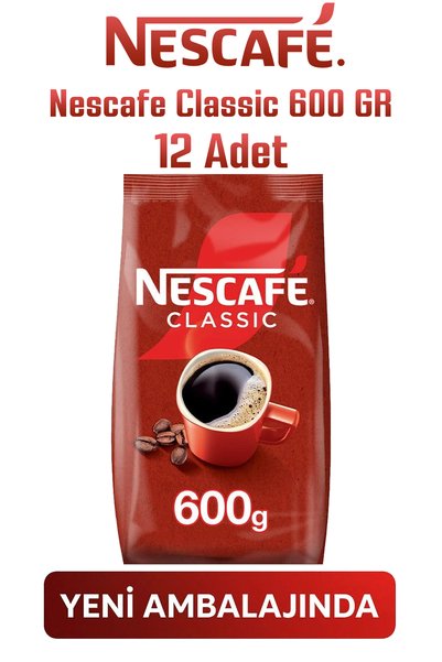 Nescafe Classic 600 GR 12 Adet