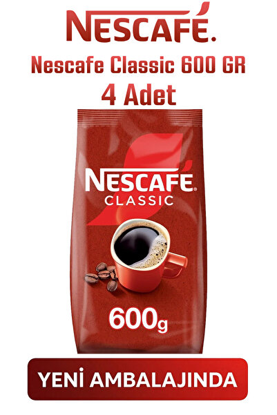 Nescafe Classic 600 GR 4 Adet