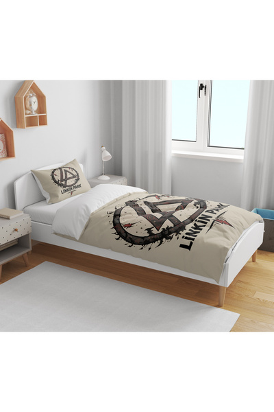 Home Linkin Park Patterned 3D Digital Printed Single Duvet Cover Set Without Sheets