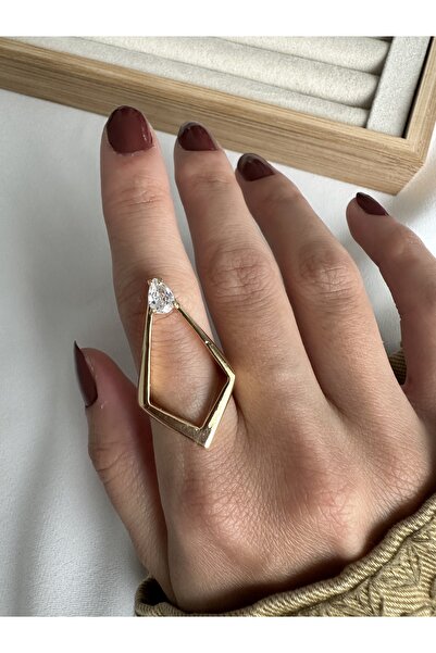 ringbox Gold Stone Shield Ring