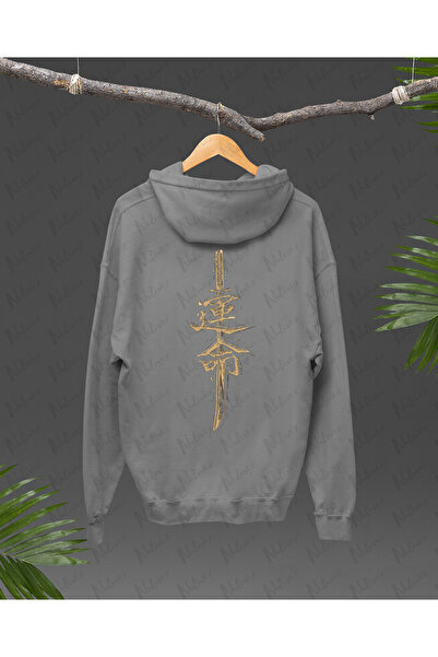 Nulivez هوديي كبير الحجم للجنسين مطبوع عليه سيف ياباني، عالي الجودة