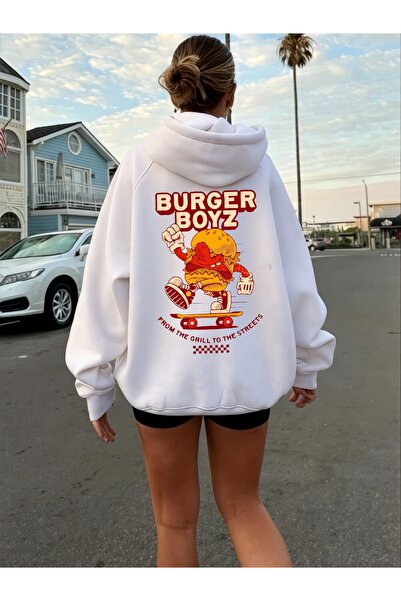 ArtYus Unisex Burger Boyz Colorat Special cu imprimeu Bumbac supradimensionat...